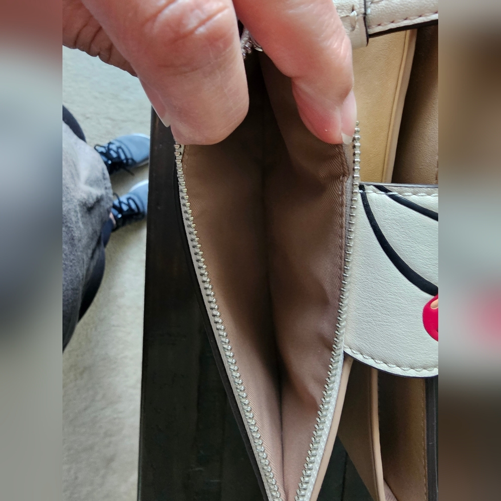 COACH White Cherry Print Phone Case Wristlet - Picture 7 of 15